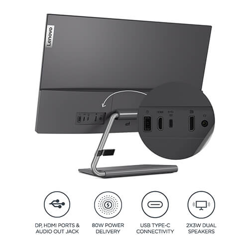 LENOVO Q24h-10 23.8 Inch 2K 75Hz IPS Panel 99%SRGB AMD Freesync Monitor