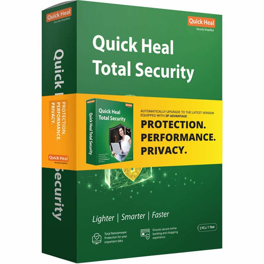 QUICK HEAL TOTAL SECURITY - 2 USER 1 YEAR 2HRS EMAIL DELIVERY