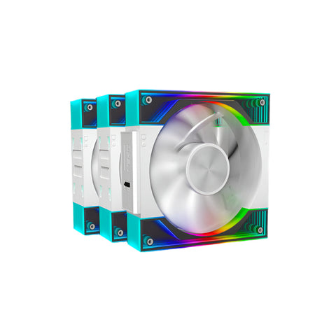 ANT ESPORTS Quartzflow 120MM ARGB Cabinet Fan ( White ) ( Triple Pack )