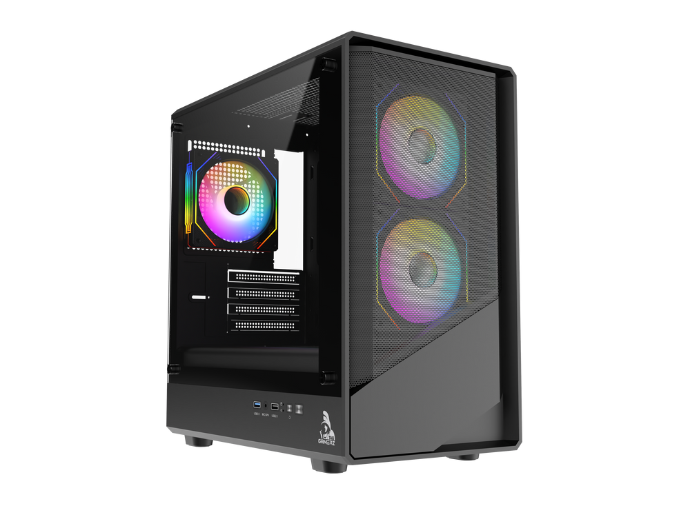 TAG Gamerz Starlight ARGB MATX Mid Tower Cabinet (Black)