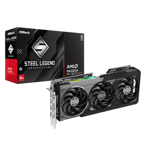 ASROCK Radeon RX 9070 XT Steel Legend Dark 16GB AMD Graphic Card