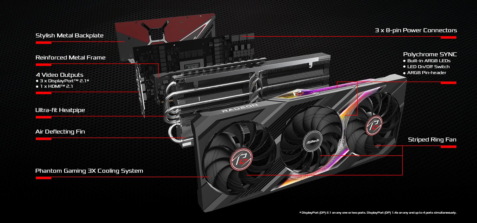ASROCK AMD RADEON RX7900XTX 24GB PHANTOM GAMING OC GRAPHIC CARD