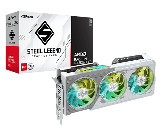 ASROCK AMD RADEON RX 9060 XT STEEL LEGEND 8GB OC GRAPHIC CARD