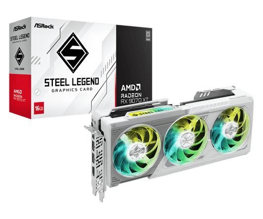 ASROCK AMD RADEON RX 9070 XT STEEL LEGEND 16GB WHITE