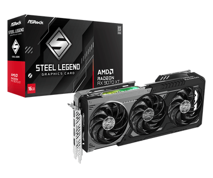 ASROCK AMD RADEON RX 9070 XT STEEL LEGEND DARK 16GB
