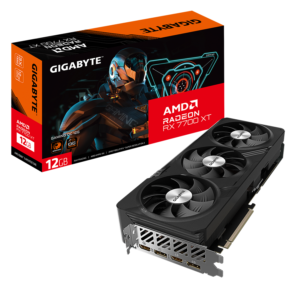 GIGABYTE GeForce RTX 7700 XT Gaming OC 12GB AMD Graphic Card