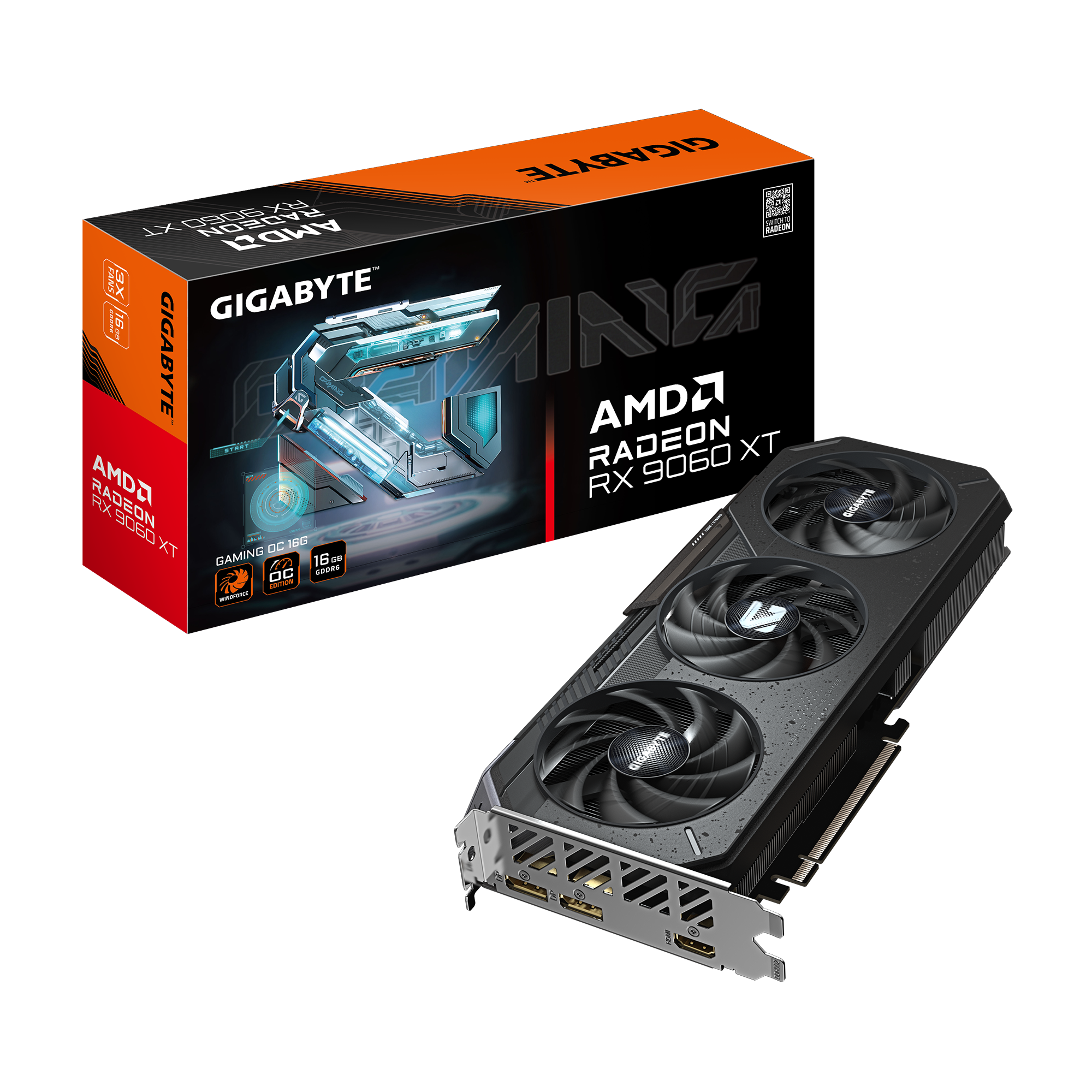GIGABYTE Radeon RX 9060 XT Gaming OC 16GB AMD Graphic Card