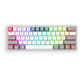 Redragon K616 Fizz PRO 60% 3-Mode Wired, 2.4Ghz Wireless, Bluetooth Mechanical Gaming Keyboard, 61 Keys Compact w/Grey and White Colour Keycaps, Linear Red Switch