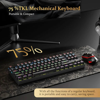 Redragon Kumara K552-RGB LED Backlit USB Mechanical Gaming Keyboard Without Numlock Keys (Black)