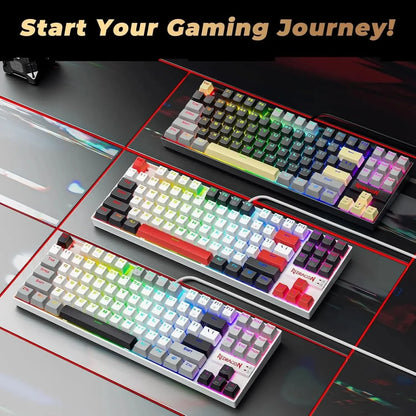 Redragon Kumara K552-RGB LED Backlit USB Mechanical Gaming Keyboard Without Numlock Keys (Black)