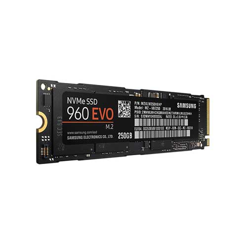 SAMSUNG 960 Evo 250GB M.2 NVMe Gen3 Solid State Drive (SSD)
