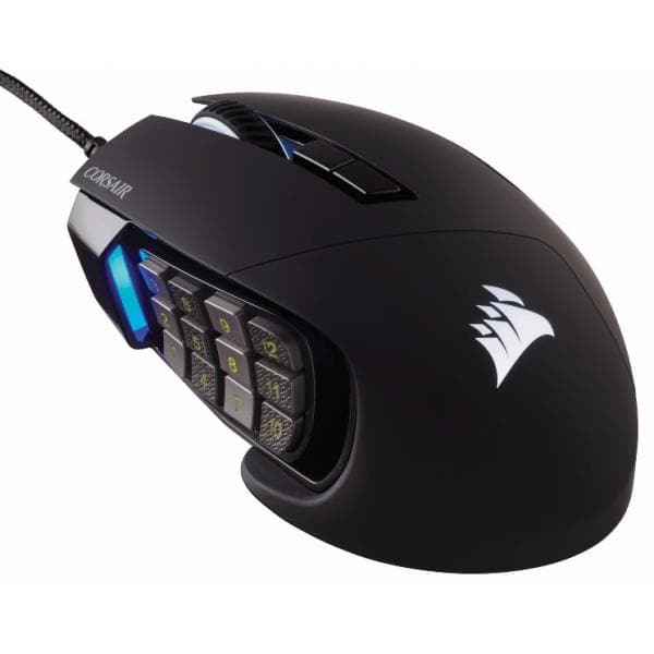 CORSAIR Scimitar Pro Wired Ergonomic RGB Gaming Mouse ( CH-9304111-AP ) ( 16000DPI / 17 Macro Buttons ) ( Black )