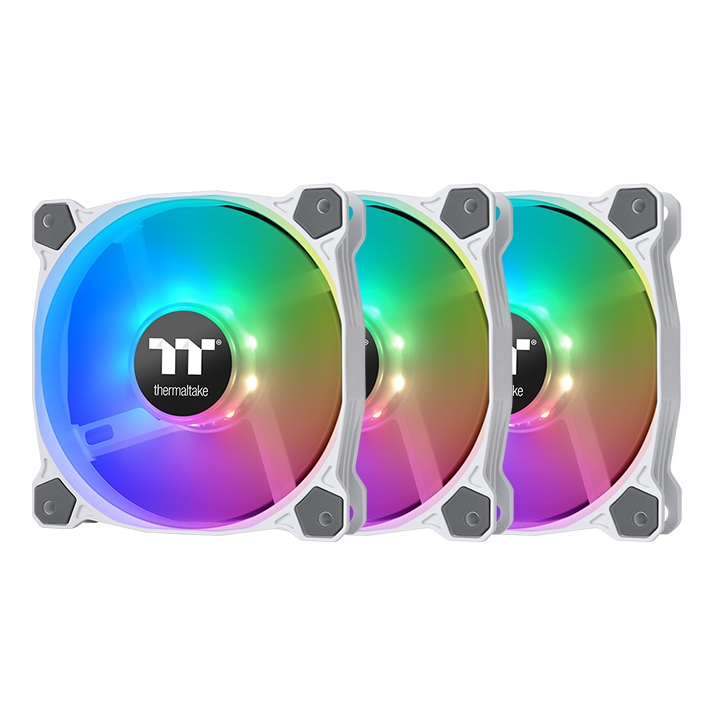 THERMALTAKE Pure 12 TT Premium Edition 120mm ARGB Sync Cabinet Fan (White) (Triple Pack)