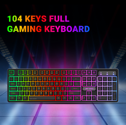 ANT ESPORTS KM1650 RGB MEMBRANE WIRED GAMING KEYBOARD & RGB MOUSE COMBO -BLACK
