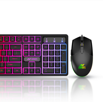ANT ESPORTS KM1650 RGB MEMBRANE WIRED GAMING KEYBOARD & RGB MOUSE COMBO -BLACK
