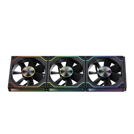 ANT ESPORTS ShiftFlow 120MM Wireless ARGB Cabinet Fan ( Black ) ( Triple Pack )