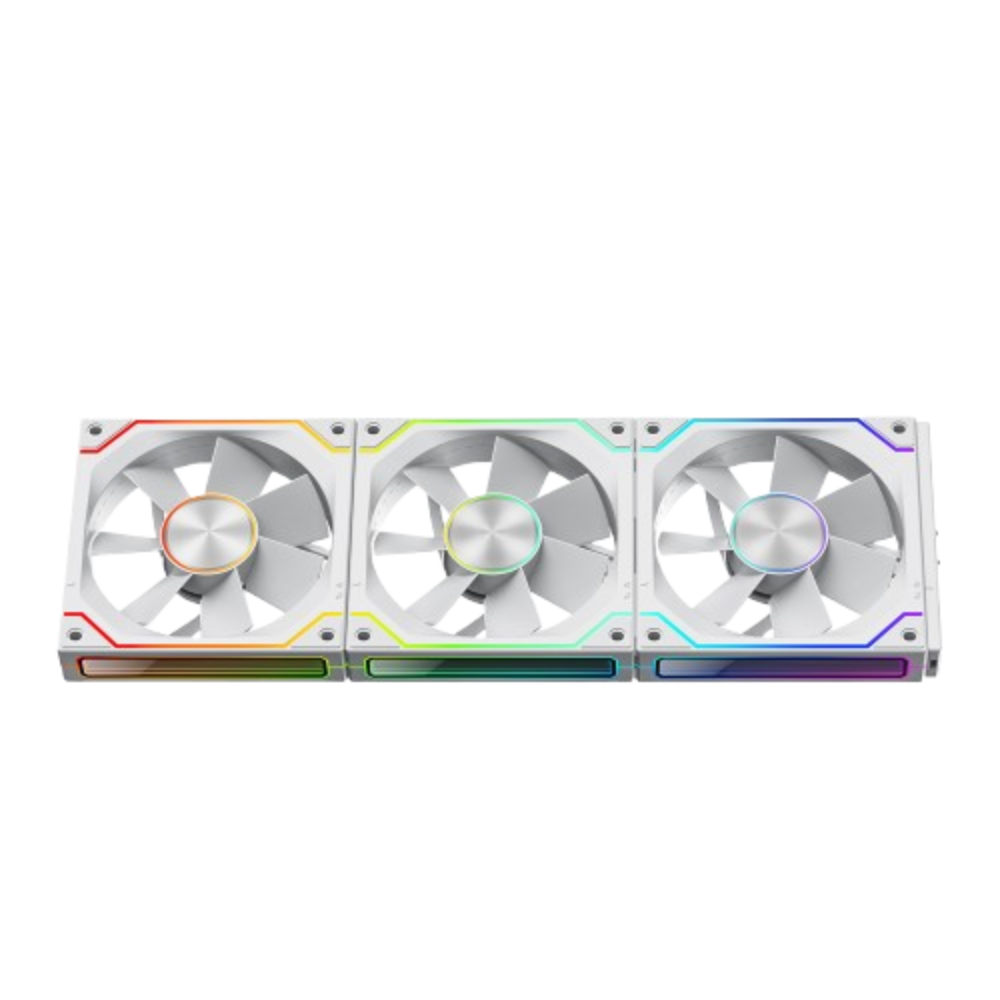 ANT ESPORTS ShiftFlow 120MM ARGB Cabinet Fan ( White ) ( Triple Pack )