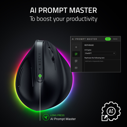 RAZER PRO CLICK V2 | WIRELESS VERTICAL ERGONOMIC MOUSE RZ01-05250100-R3A1