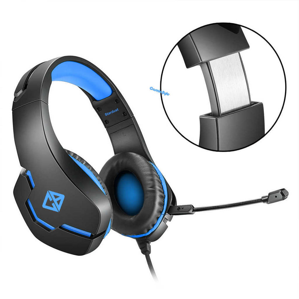 COSMIC BYTE Stardust Wired Stereo Gaming Headphone With Gaming Mic ( Blue ) ( PC/PS4/PS5/Mac/OS )