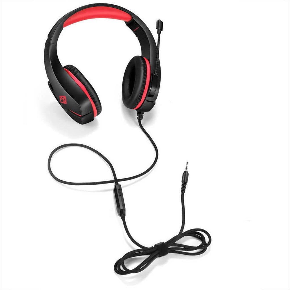 COSMIC BYTE Stardust Wired Stereo Gaming Headphone With Gaming Mic ( Red ) ( PC/PS4/PS5/Mac/OS )