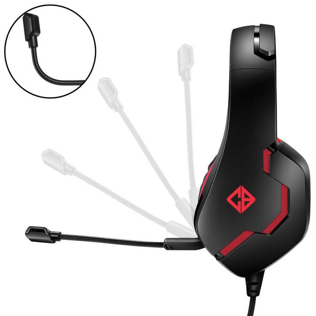 COSMIC BYTE Stardust Wired Stereo Gaming Headphone With Gaming Mic ( Red ) ( PC/PS4/PS5/Mac/OS )