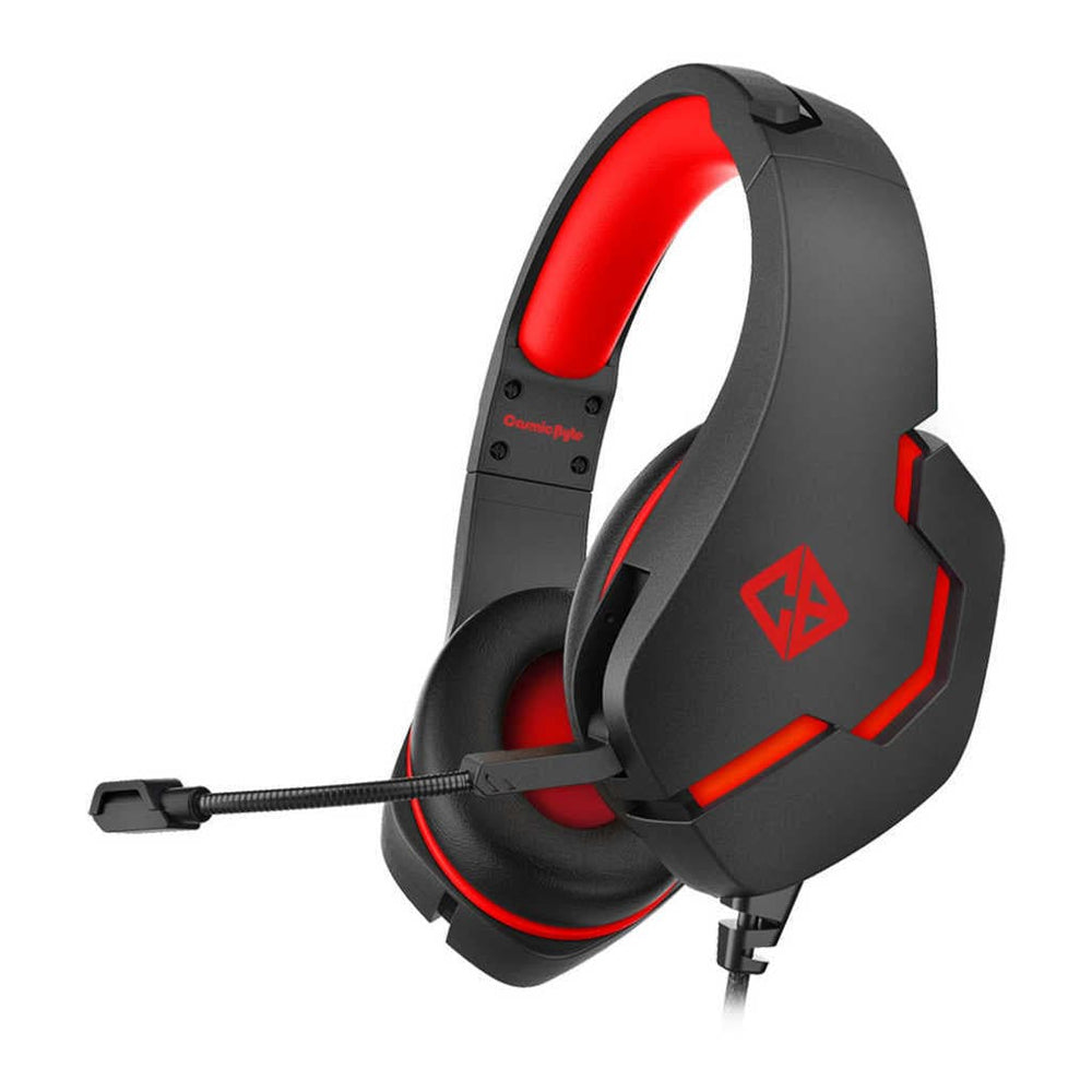 COSMIC BYTE Stardust Wired Stereo Gaming Headphone With Gaming Mic ( Red ) ( PC/PS4/PS5/Mac/OS )