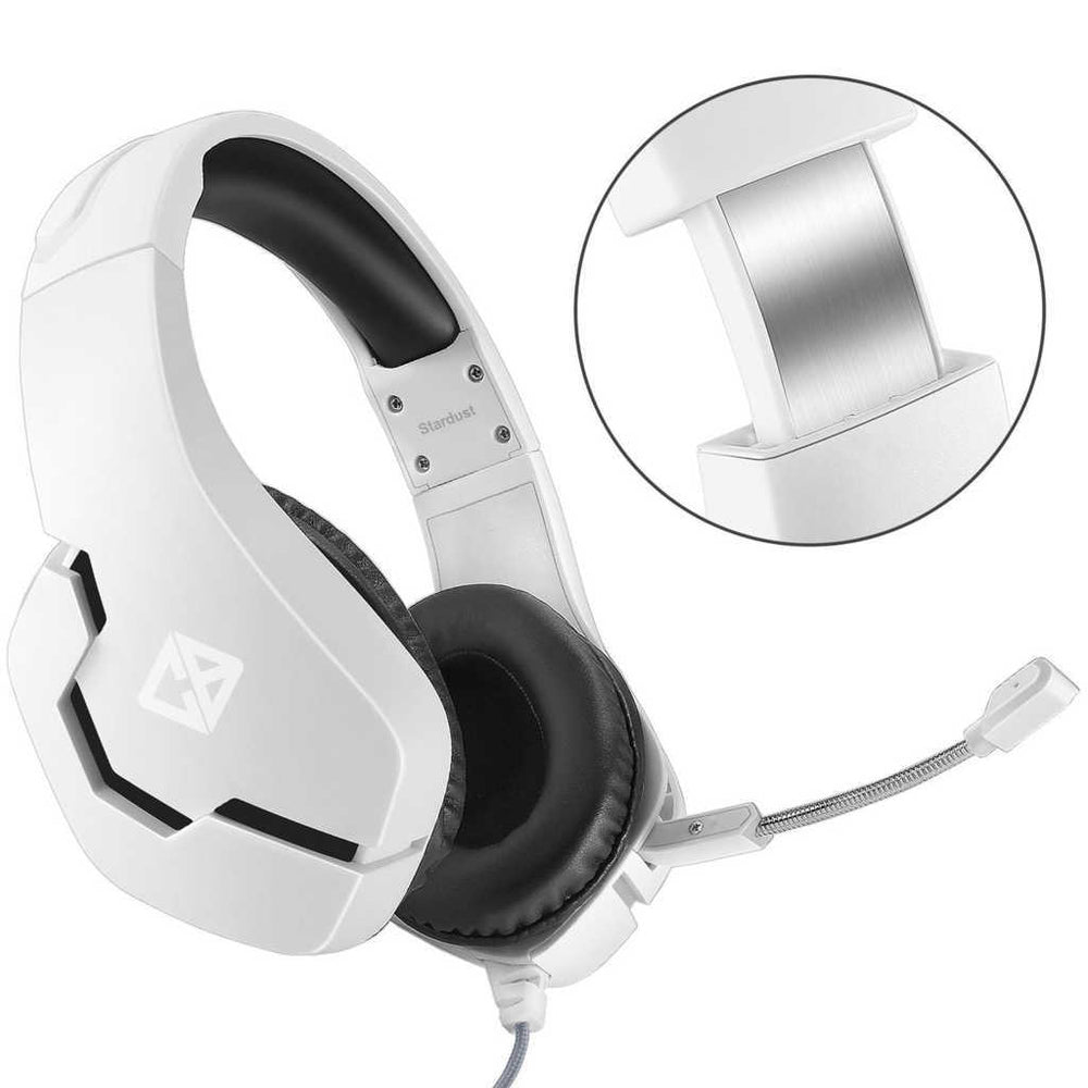 COSMIC BYTE Stardust Wired Stereo Gaming Headphone With Gaming Mic ( White ) ( PC/PS4/PS5/Mac/OS )