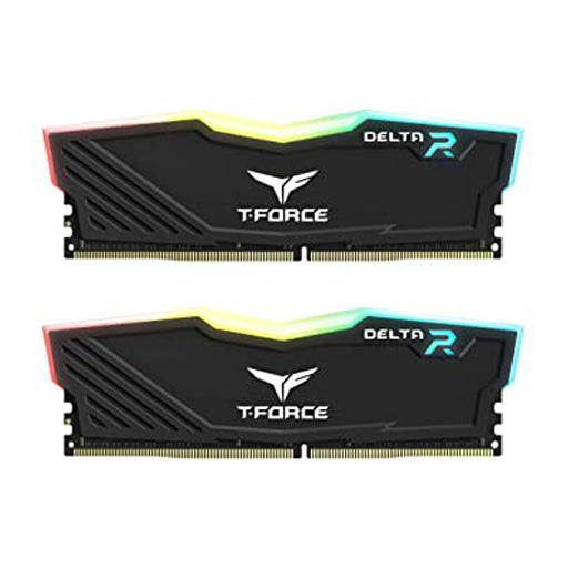 TEAMGROUP T-Force Delta RGB 16GB ( 8GB x 2 ) 3600MHz DDR4 RAM ( Black ) ( CL18 )