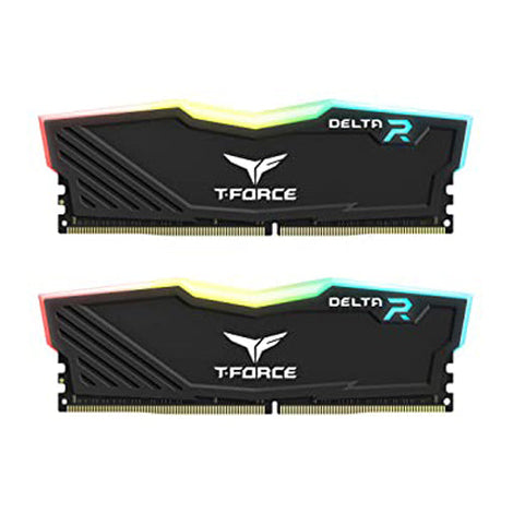 TEAMGROUP T-Force Delta RGB 64GB ( 32GB x 2 ) 3200MHz DDR4 RAM ( Black ) ( CL16 )