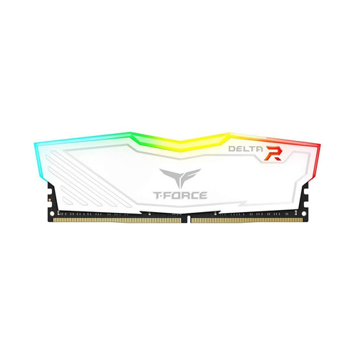 TEAMGROUP T-Force Delta RGB 16GB ( 16GB x 1 ) 3200MHz DDR4 RAM ( White ) ( CL16 )