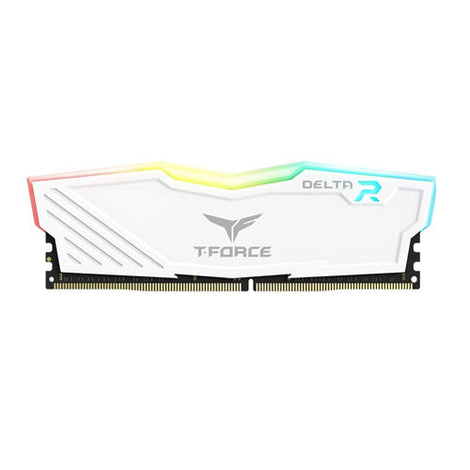 TEAMGROUP T-Force Delta RGB 8GB ( 8GB x 1 ) 3600MHz DDR4 RAM ( White ) ( CL18 )