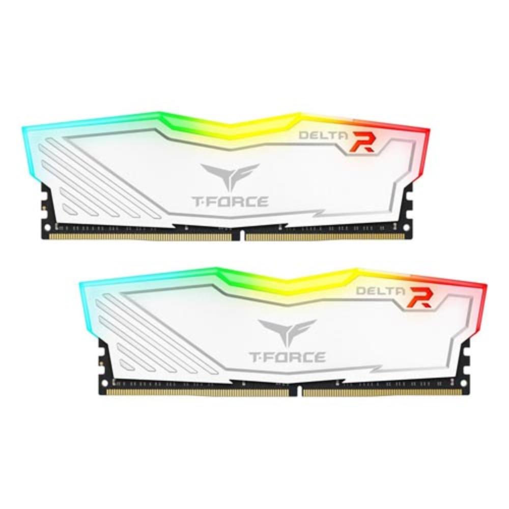 TEAMGROUP T-Force Delta RGB 64GB ( 32GB x 2 ) 5600MHz DDR5 RAM (White) ( CL36 )