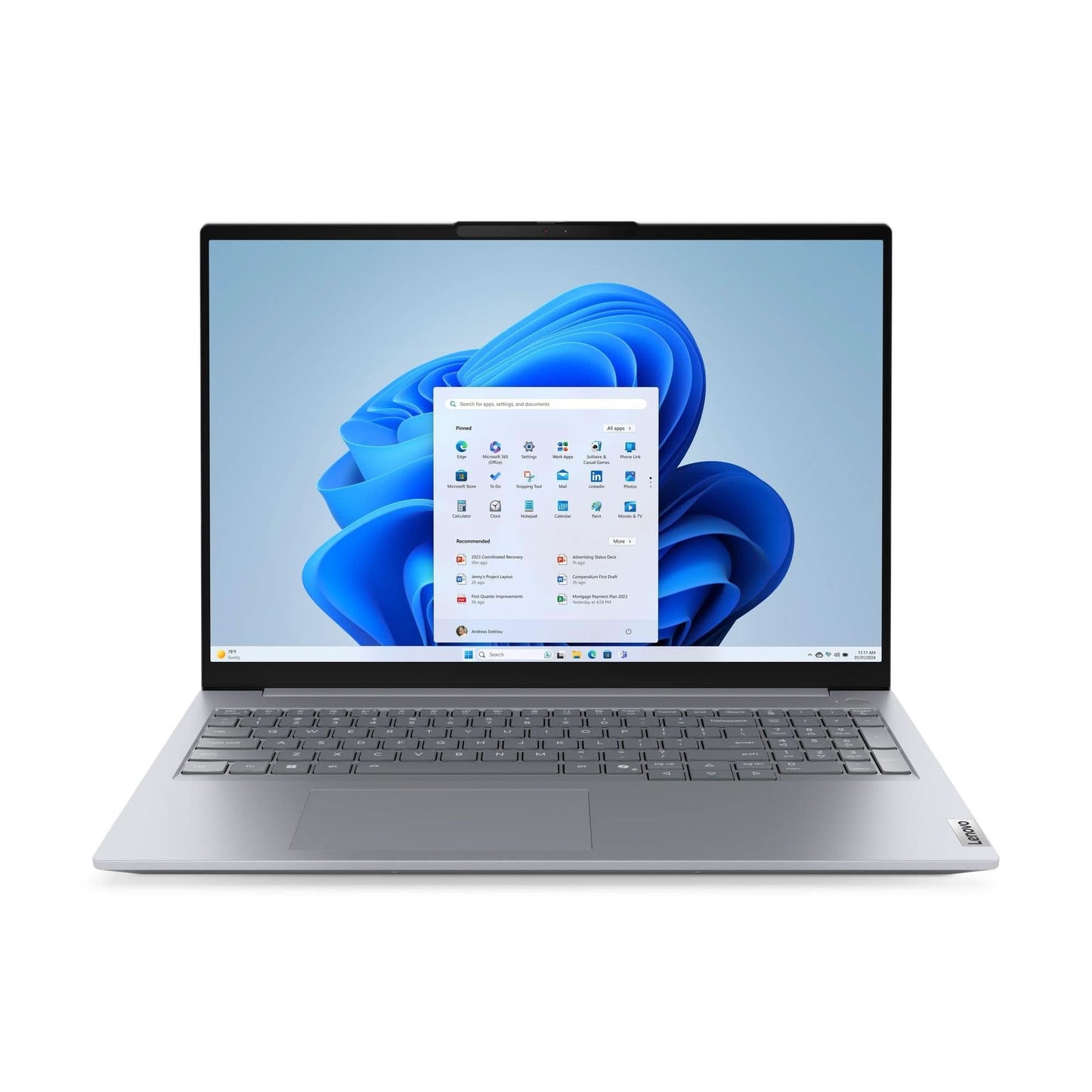 Lenovo 16 G8 16 Inch WUXGA, Intel Core 5 210H, 16GB DDR5 5600, 512 GB SSD M.2 2242, DOS, Integrated Graphics, Camera Privacy Shutter, Wi-Fi and BT, Thunderbolt 4 Arctic Grey, 1Y Onsite Warranty, Bag pack