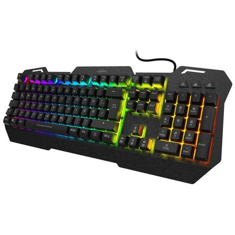 HAMA Exodus 450 Full Size Semi Mechanical Wired Metal Gaming Keyboard ( Black )
