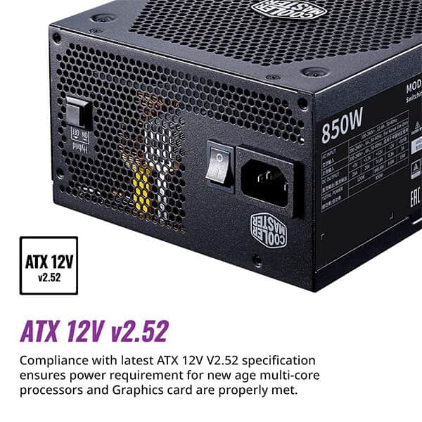 COOLER MASTER V850 80+ Gold V2 Fully Modular Power Supply (850 W)