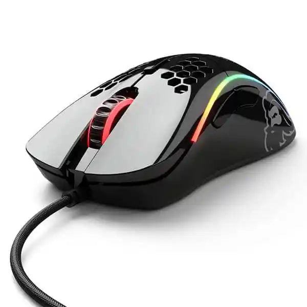GLORIOUS Model D Wired Ergonomic Gaming Mouse ( GLO-MS-DW-MB ) ( 12000DPI / 6 Macro Buttons ) ( Glossy Black )
