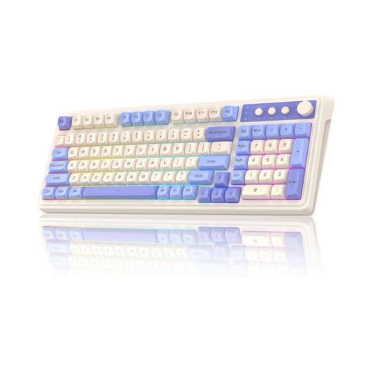 AULA S99 MECHANICAL KEYBOARD (BLUE & WHITE) BEST MECHANICAL KEYBOARD