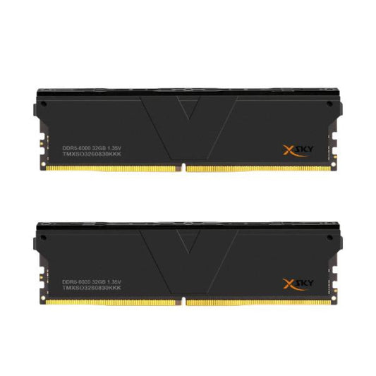 V-COLOR Manta XSky 64GB ( 32GB x 2 ) 6000Mhz DDR5 RAM (Black) ( CL30 )