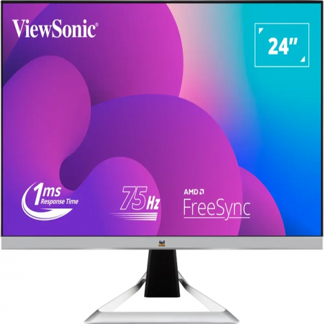 VIEWSONIC VX2481-MH 24 Inch FHD 75Hz IPS Panel 102% SRGB 1MS AMD FreeSync IPS Entertainment Monitor