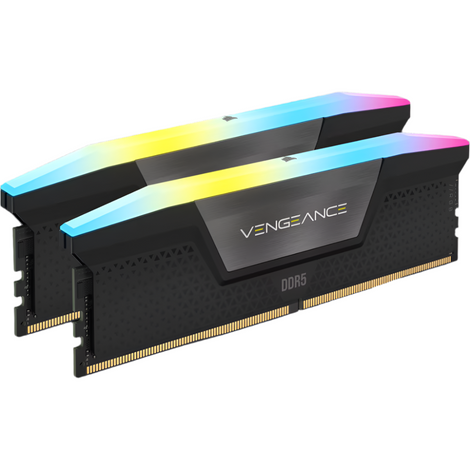 CORSAIR Vengeance RGB 32GB ( 16GB x 2 ) 5600MHz DDR5 RAM ( Black ) ( CL40 )
