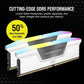 CORSAIR VENGEANCE RGB WHITE 32GB (16GB X 2) 6000MHZ DDR5 RAM CMH32GX5M2E6000Z36W