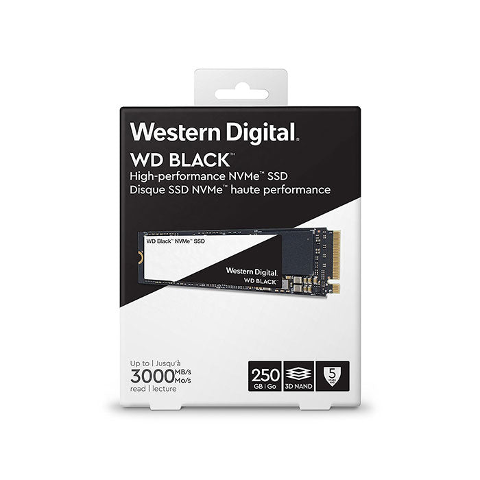 WESTERN DIGITAL Black 250GB M.2 NVME Gen3 Solid State Drive (SSD)