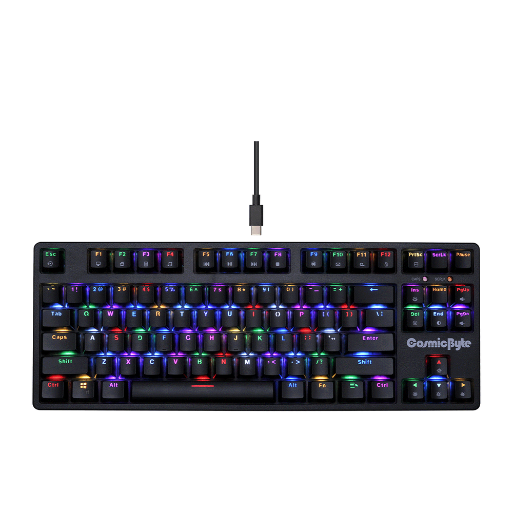 COSMIC BYTE CB-GK-38 Trinity Tenkeyless Wired Optical Swappable Switch Gaming Keyboard ( Black )