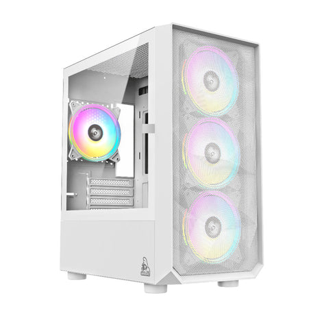 TAG Gamerz Pulser ARGB MATX Mid Tower Cabinet (White)