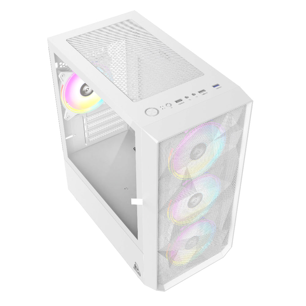 TAG Gamerz Pulser ARGB MATX Mid Tower Cabinet (White)