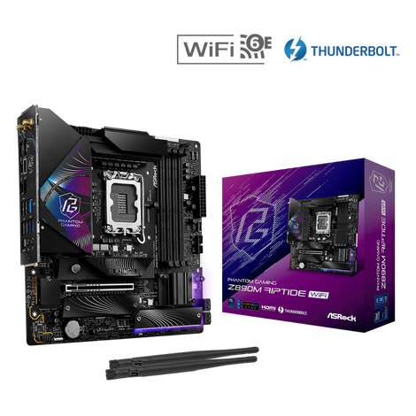 ASROCK Phantom Gaming Z890M Riptide Wifi 6E DDR5 Intel Motherboard