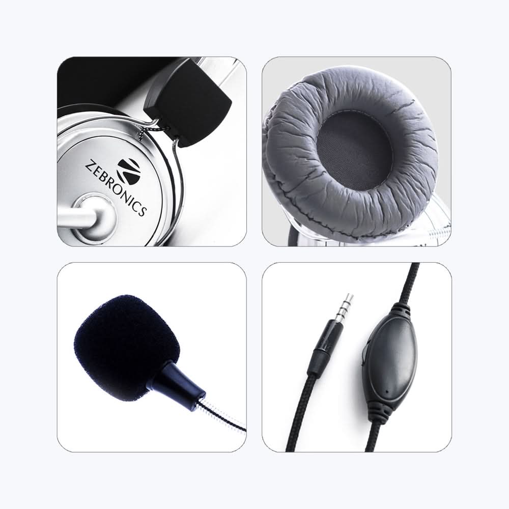 HEADPHONE ZEBRONICS 1001HMV W/MIC W/SINGLE PIN