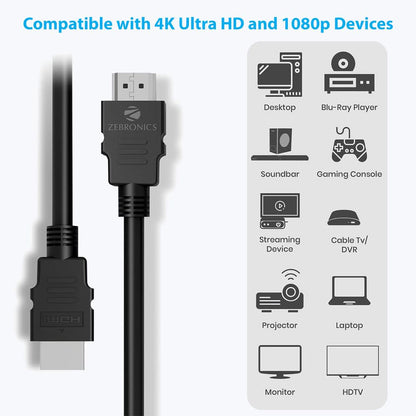 CABLE HDMI 3 MTR ZEBRONICS HAA3020C