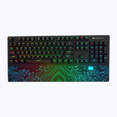 ZEBRONICS Zeb-MAX Chroma Premium Full Size Mechanical Wired Gaming Keyboard ( Black ) ( Tactile Switch )