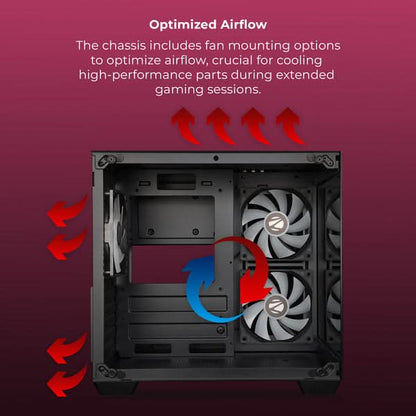 Zebronics Mercury 10 Premium Gaming Chassis, Black